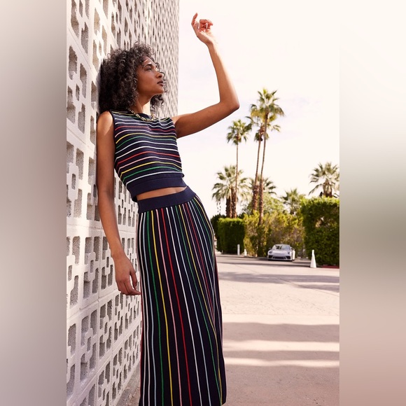 Lela Rose Dresses & Skirts - Pearl by Lela Rose Multi Color Knit Maxi Skirt | L